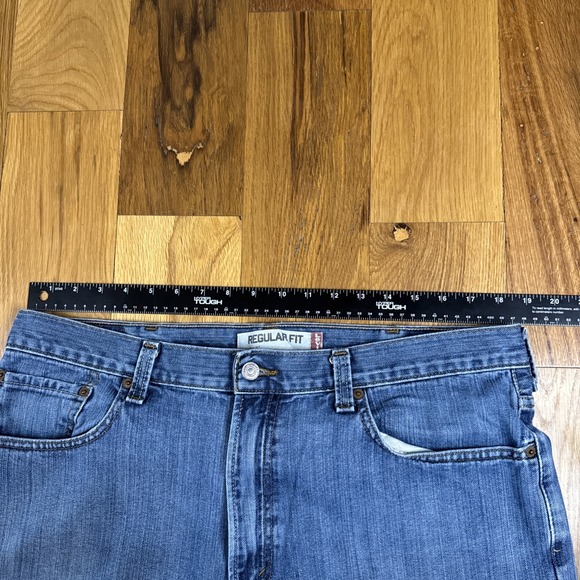 LEVIS 505 Mens 38x34 505 Black Batwing Red Tab Reg Straight Fit Vintage Y2K - Picture 6 of 14